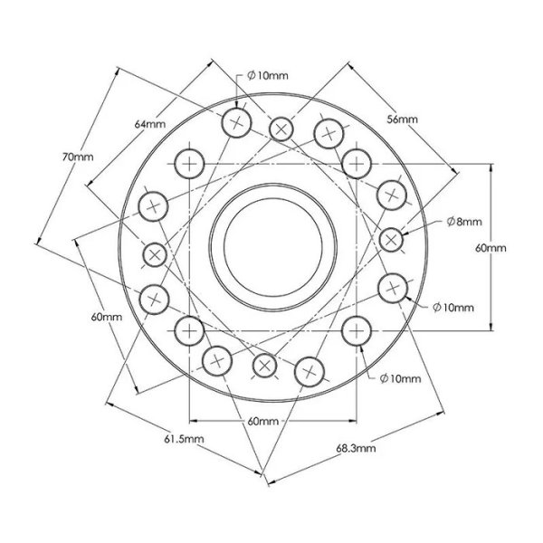 画像2: ロングフィールド プロペラシャフトスペーサ 1.5インチ (2)